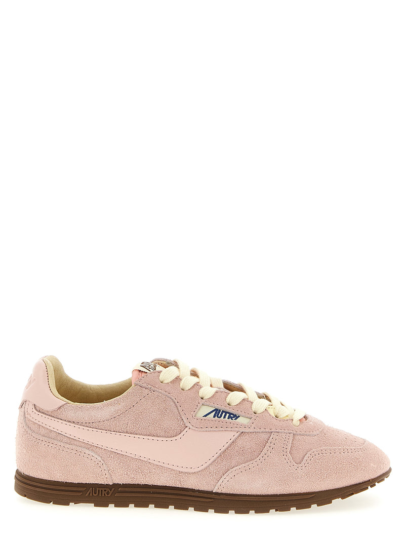 Baskets basses Autry en cuir de vachette multicolore