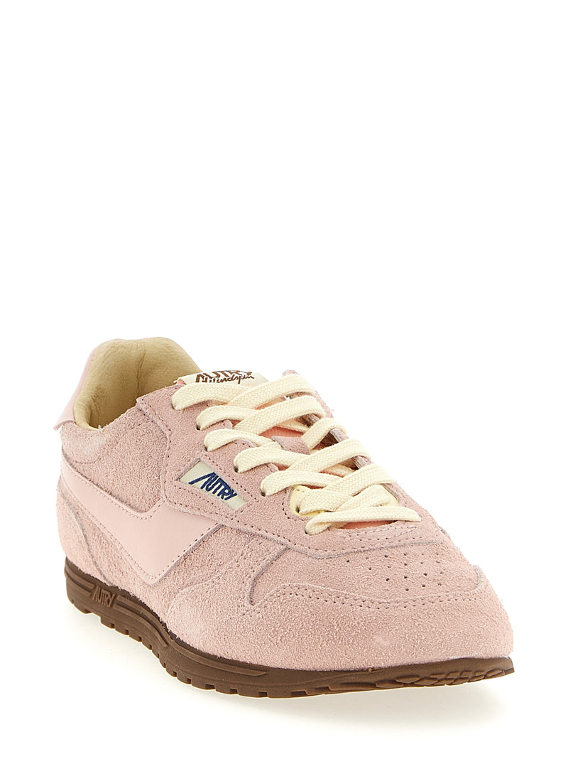 Baskets basses Autry en cuir de vachette multicolore