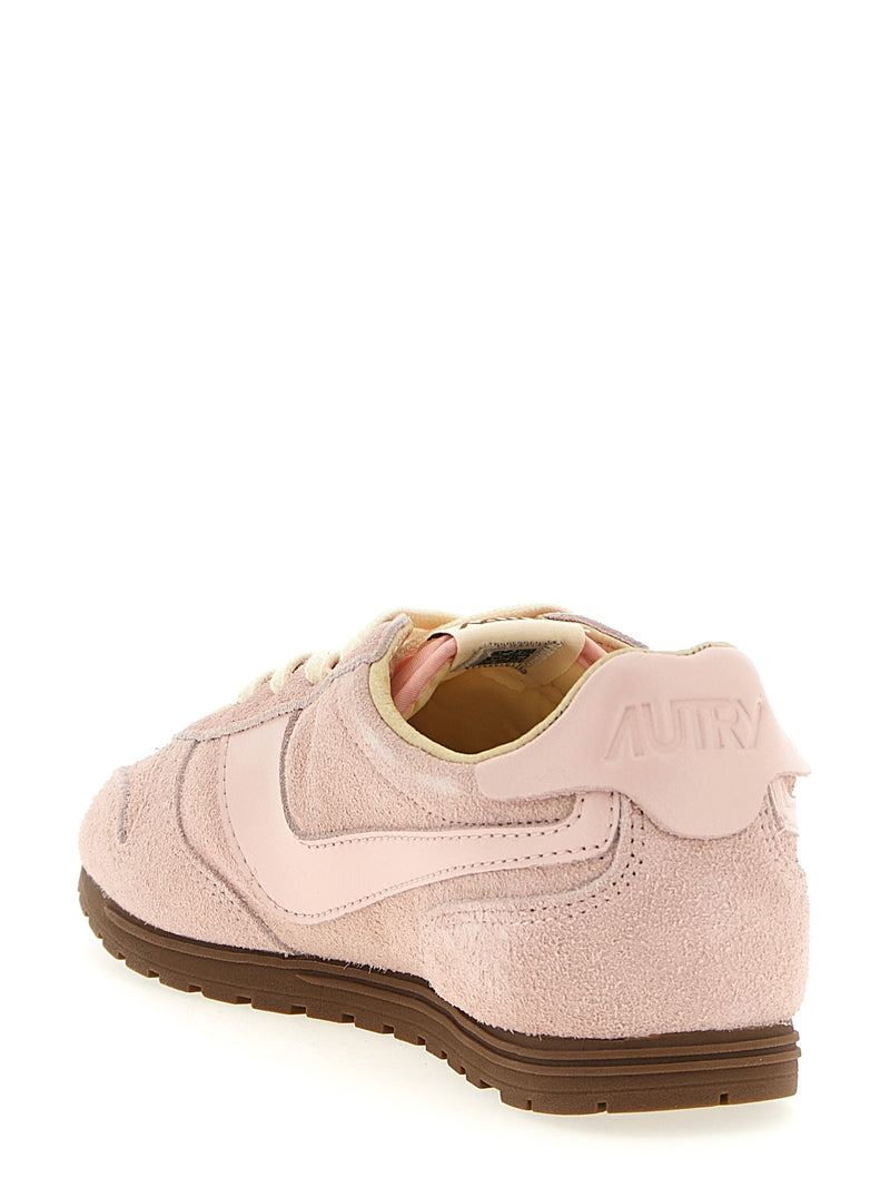 Baskets basses Autry en cuir de vachette multicolore