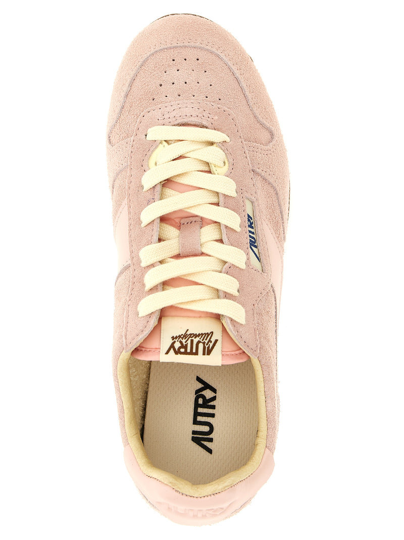 Baskets basses Autry en cuir de vachette multicolore