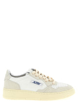 Autry Beige Cowhide Low Top Sneakers