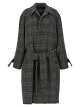 Manteau en laine noire Balenciaga