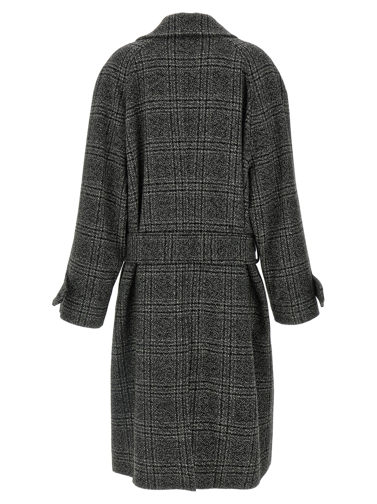 Manteau en laine noire Balenciaga