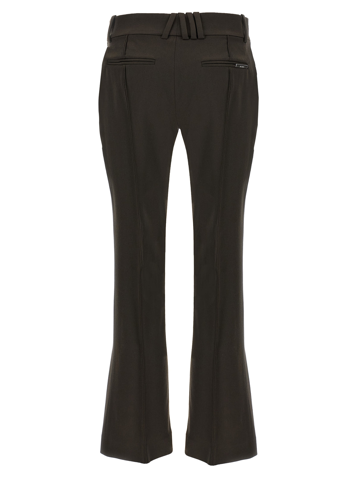 The Attico Brown Virgin Wool Flared Pants