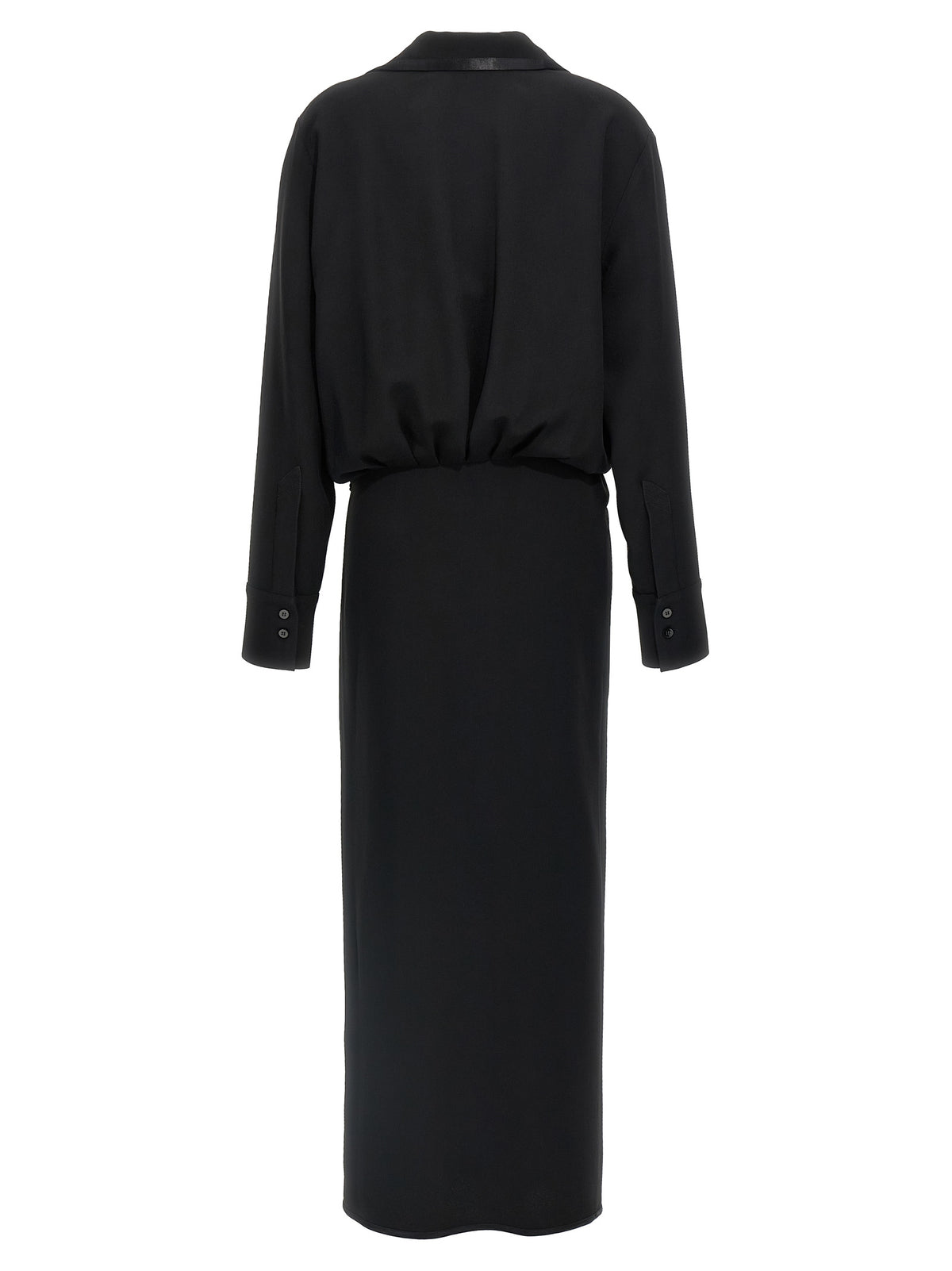 The Attico Black Marabou Midi Dress