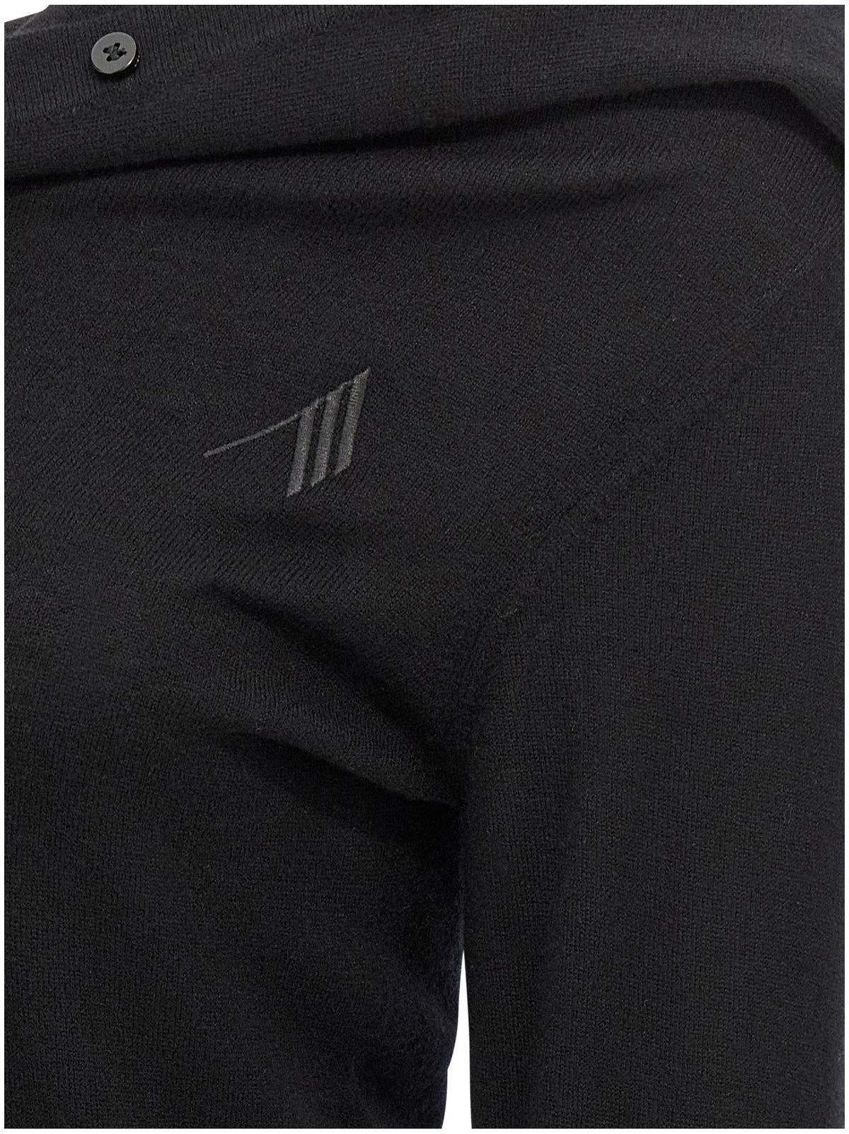 The Attico Black Virgin Wool Short Dress