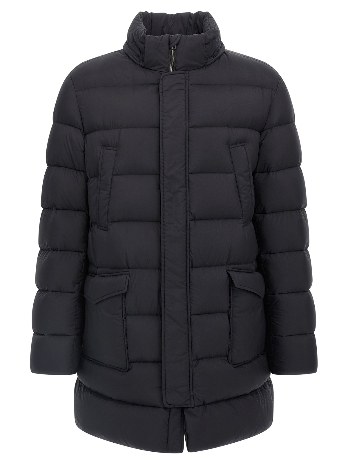 Herno Black Polyamide Coat