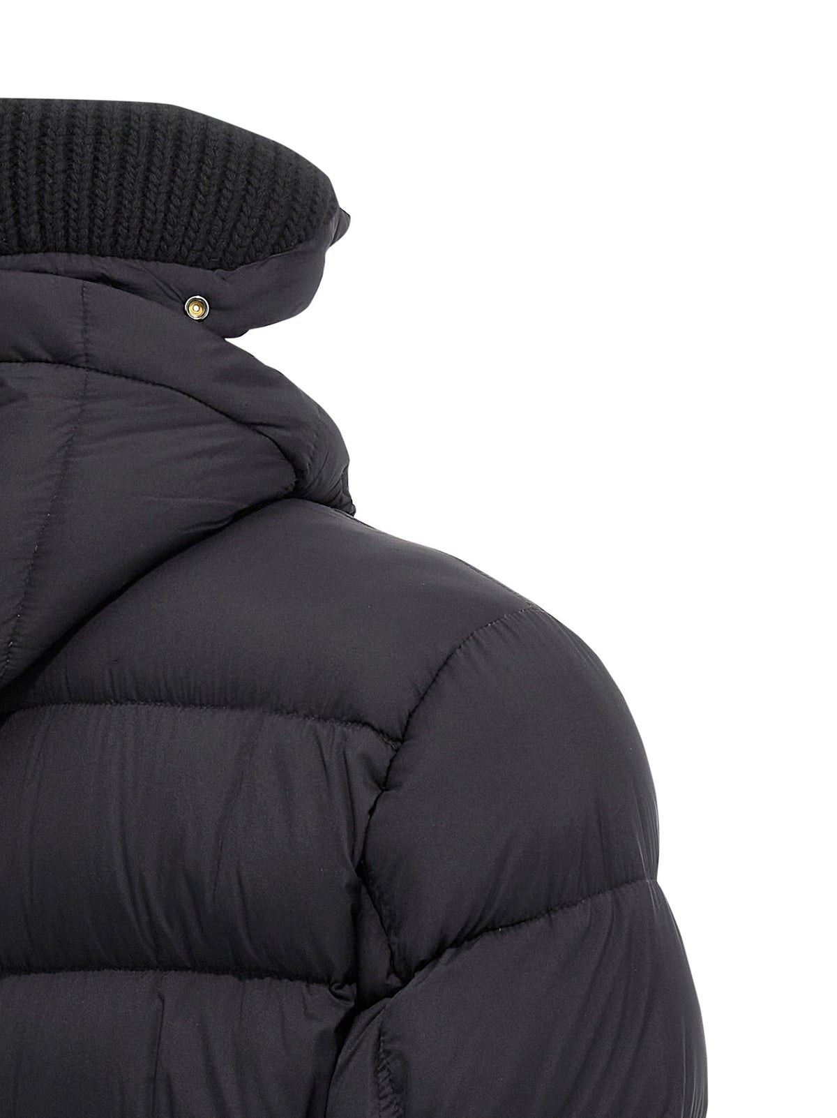 Herno Black Polyamide Coat