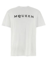 T-shirt bicolore en coton Alexander McQueen