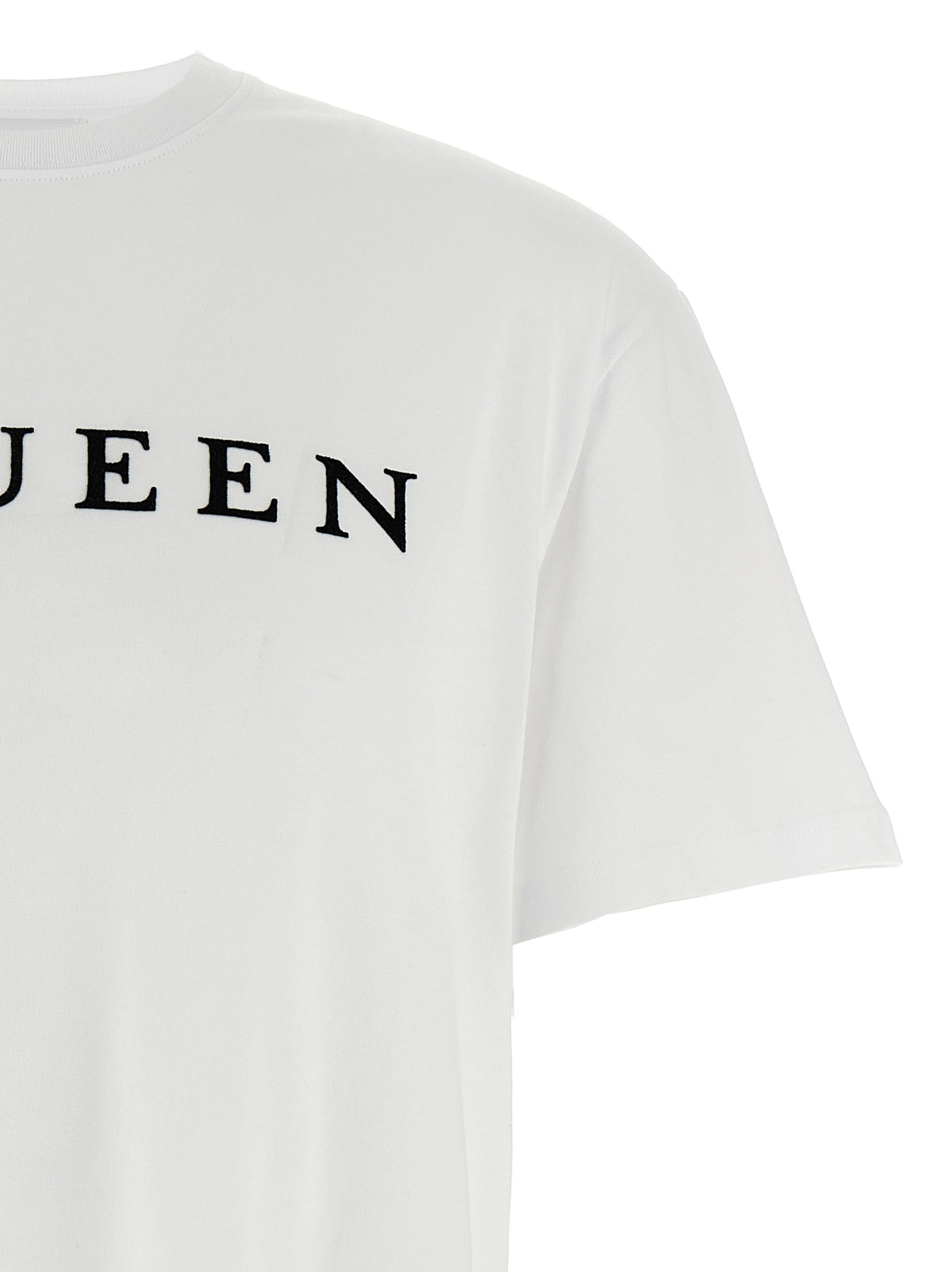 T-shirt bicolore en coton Alexander McQueen