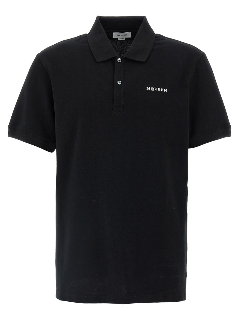Polo bicolore en coton Alexander McQueen