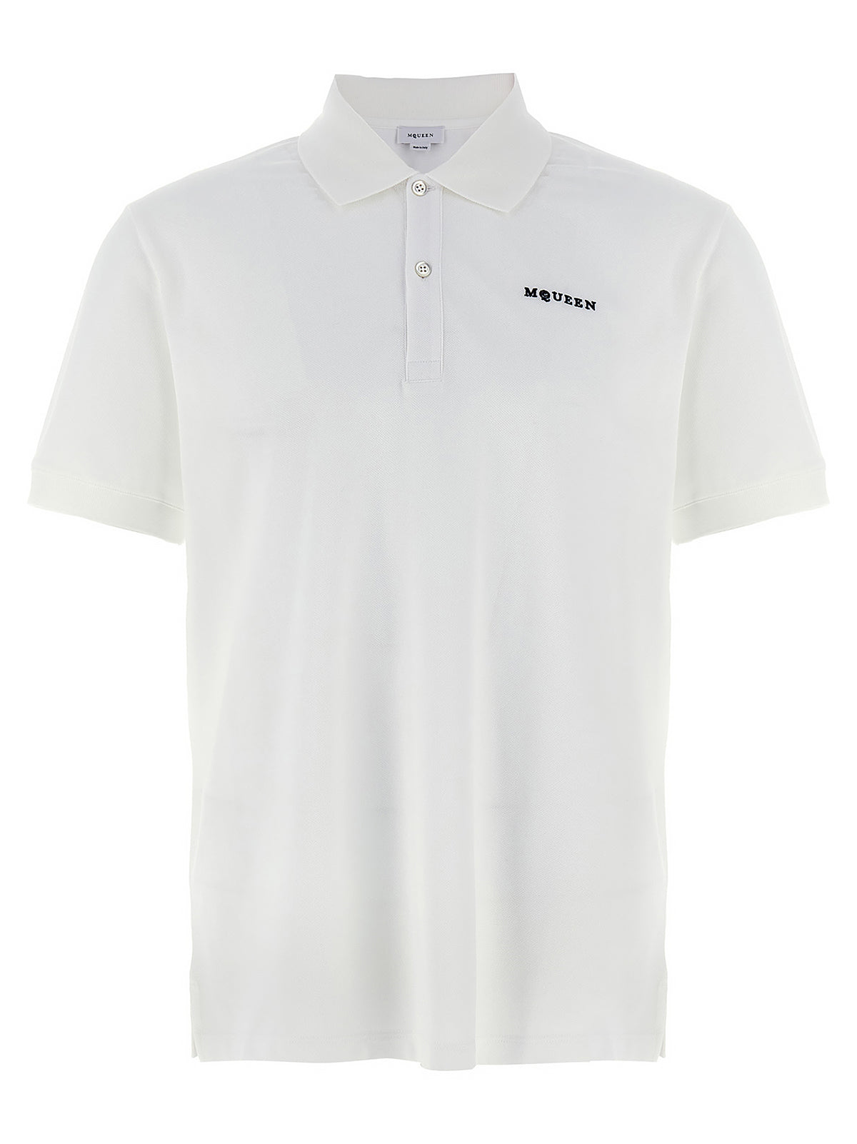 Polo bicolore en coton Alexander McQueen