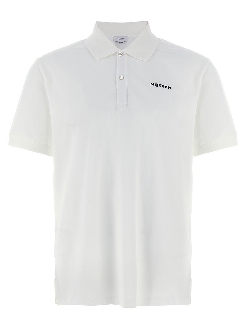 Polo bicolore en coton Alexander McQueen