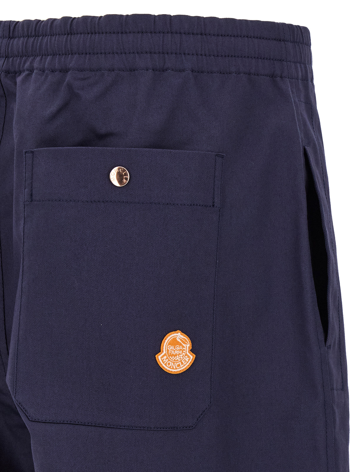 MONCLER GENIUS Blue Cotton Casual Pants