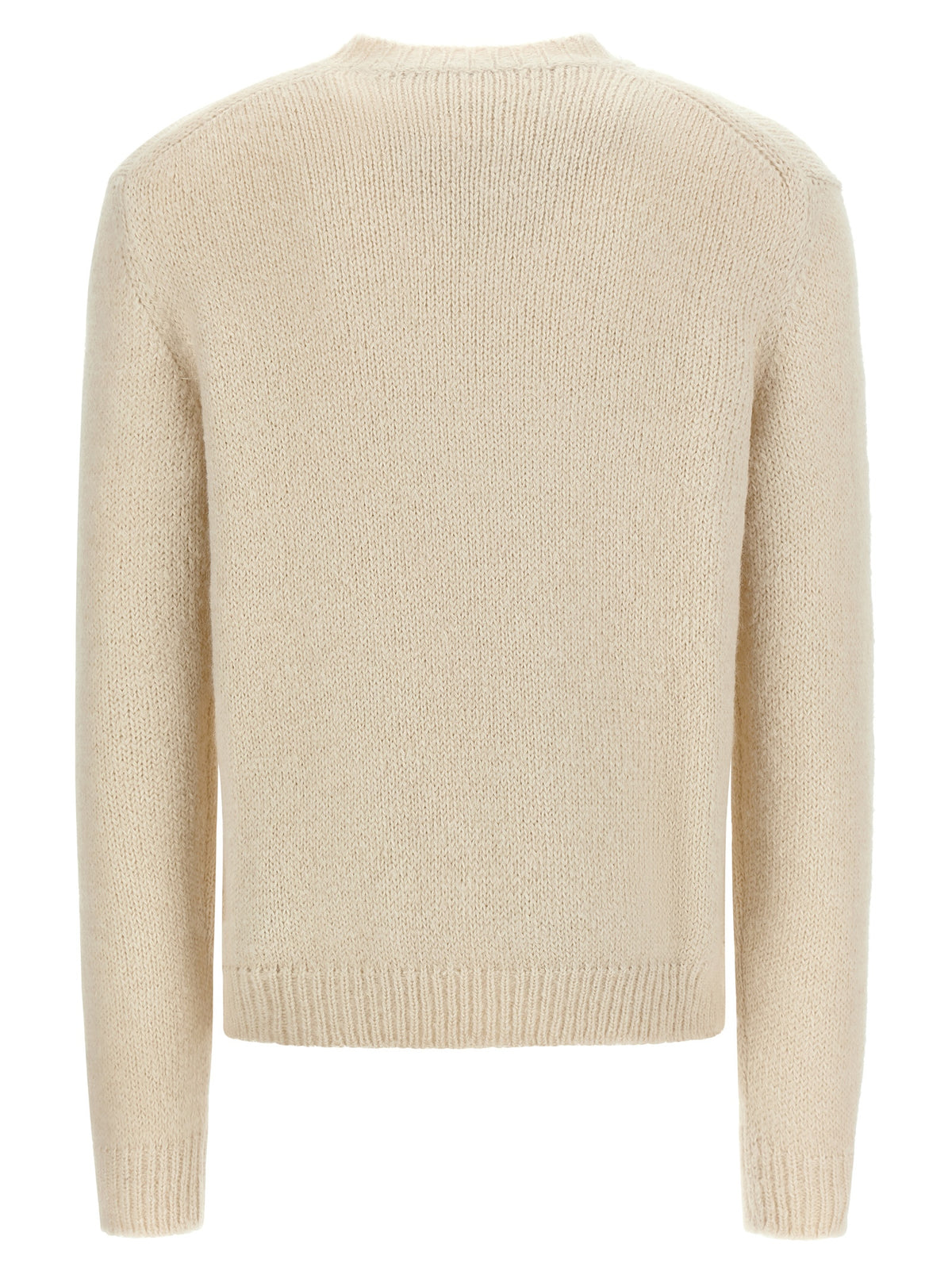 Jil Sander White Alpaca Leather Cardigan