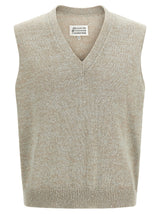 Maison Margiela Beige Cotton Sleeveles Sweater