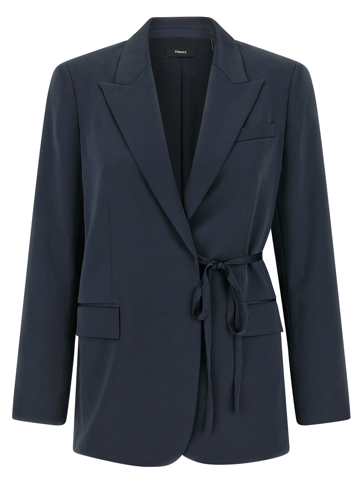 Blazer en polyester Theory bleu