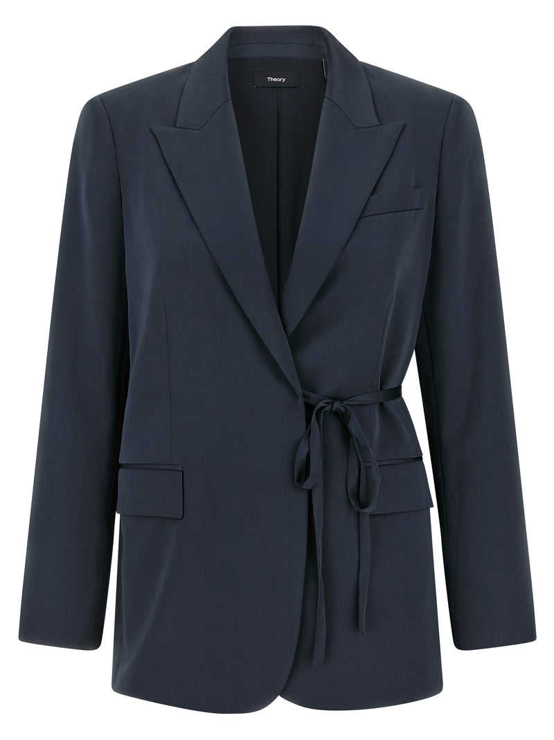 Theory City Twill Blue Polyester Blazer