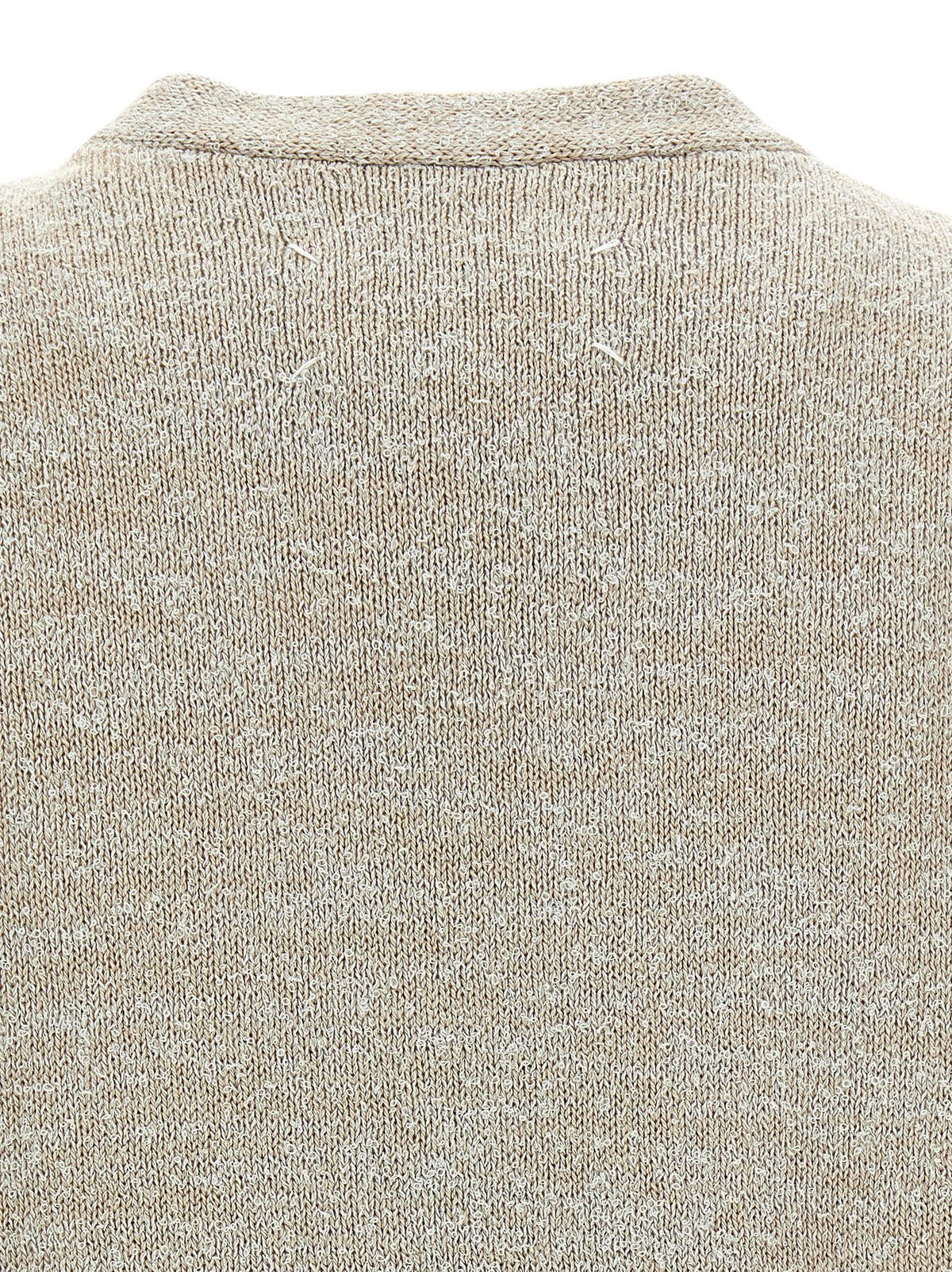Maison Margiela Beige Cotton Sleeveles Sweater