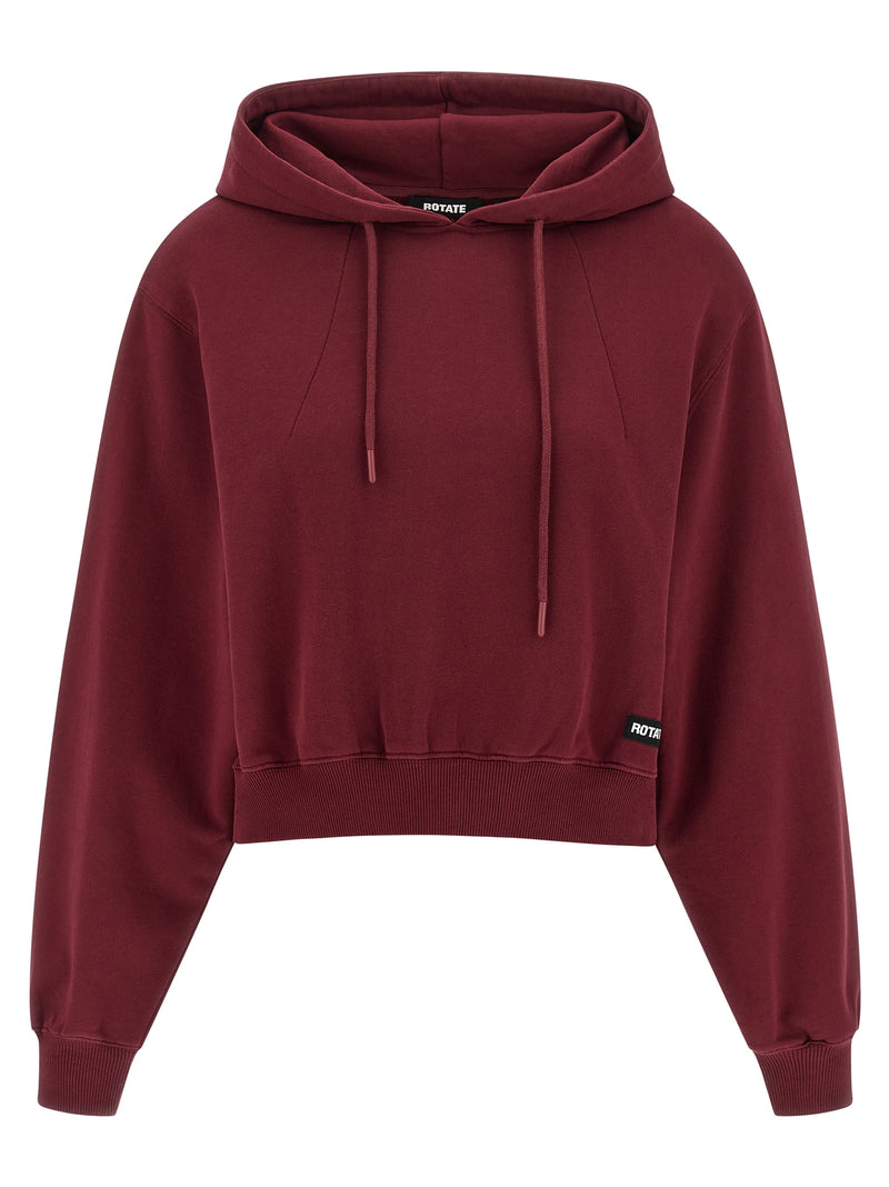 ROTATE BIRGER CHRISTENSEN Bordeaux Cotton Hoodie
