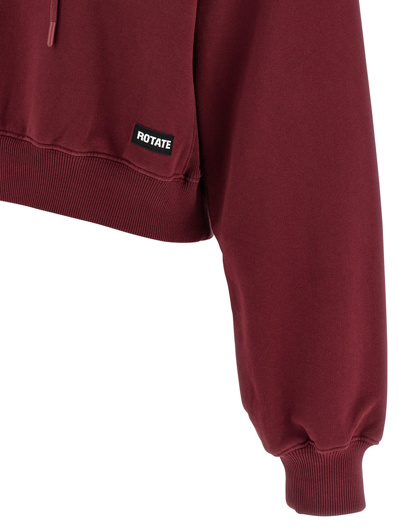 ROTATE BIRGER CHRISTENSEN Bordeaux Cotton Hoodie