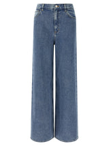 Theory Blue Cotton High-Waisted Jean