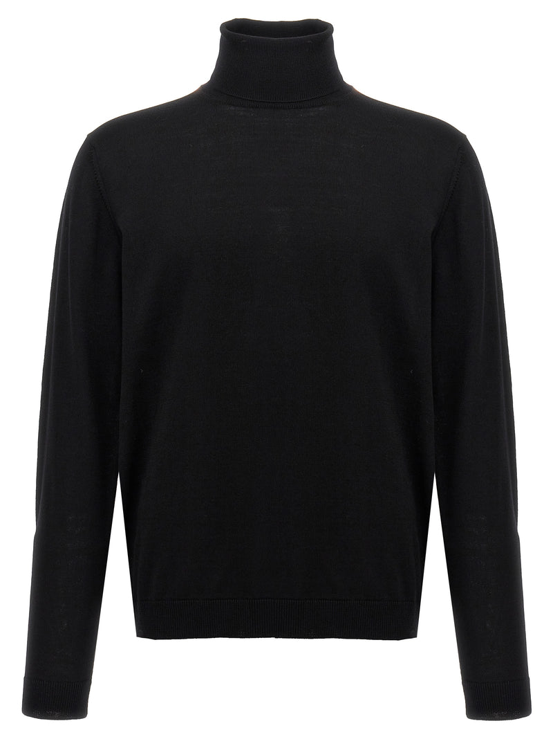 Roberto Collina Black Merino Wool Cardigan