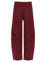 ROTATE BIRGER CHRISTENSEN Bordeaux Cotton Joggers (Workout Pants)