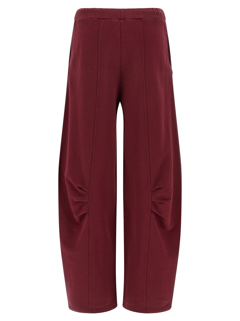 ROTATE BIRGER CHRISTENSEN Bordeaux Cotton Joggers (Workout Pants)
