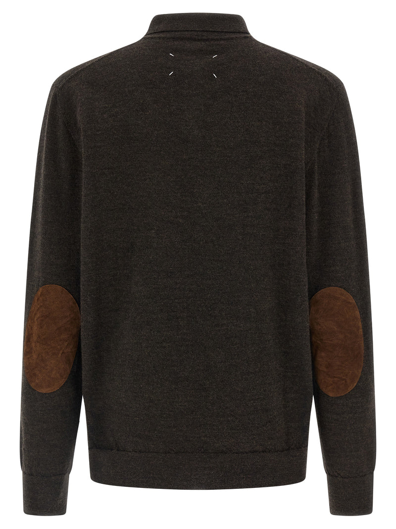 Maison Margiela Brown Wool Polo Shirt