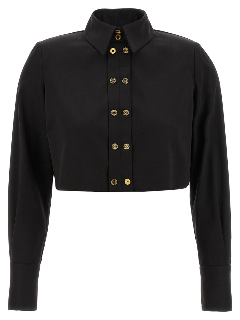 Chemisier noir en lycra Elisabetta Franchi