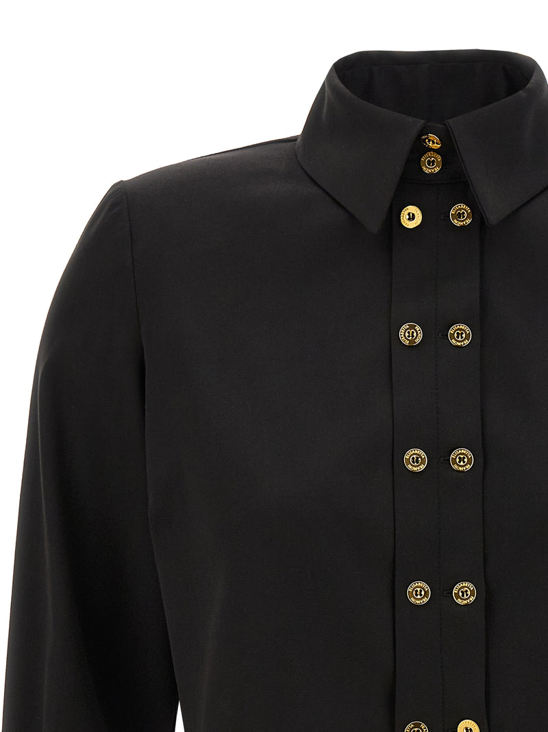 Chemisier noir en lycra Elisabetta Franchi