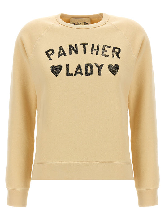 Valentino Garavani Beige Cotton Sweatshirt - Panther Lady