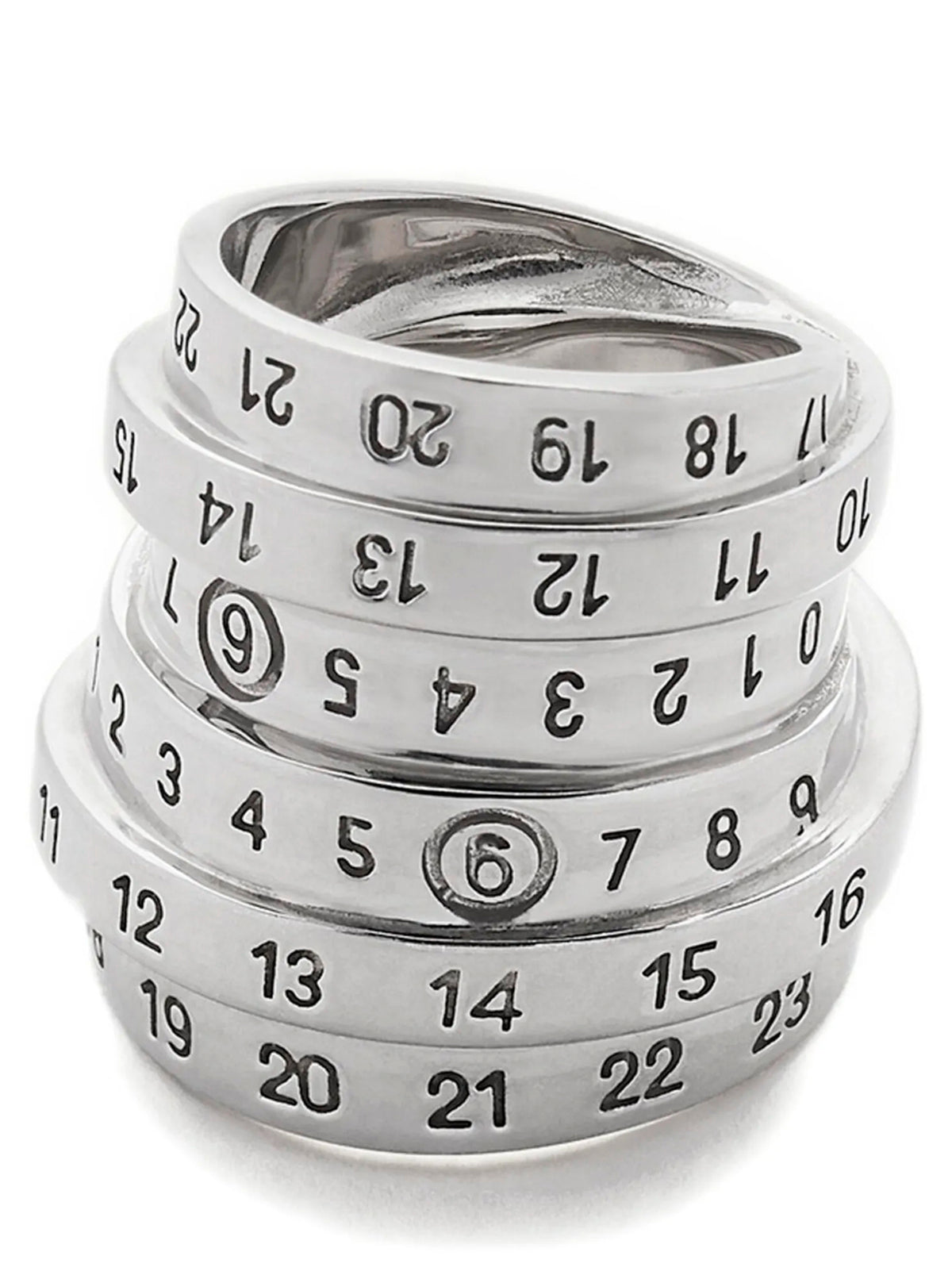 MM6 Maison Margiela Silver Brass Ring - Avant-Garde Accessory