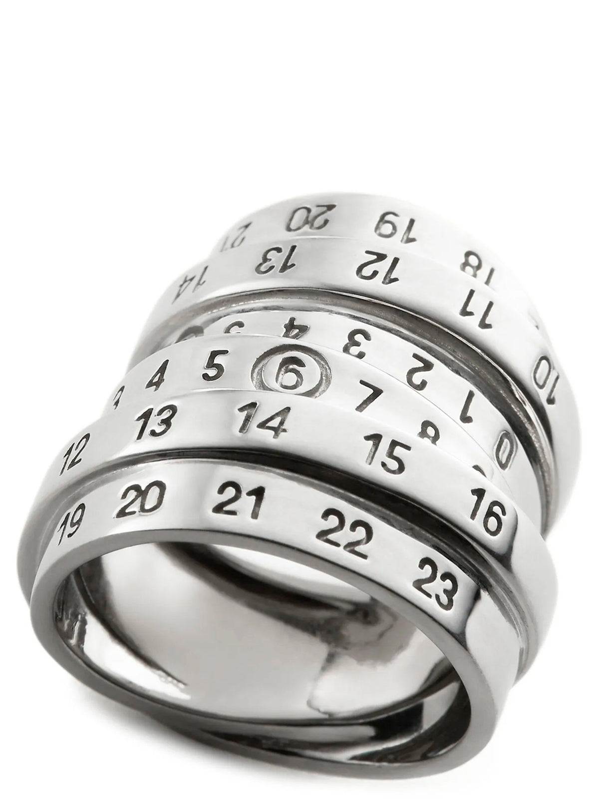 MM6 Maison Margiela Silver Brass Ring - Avant-Garde Accessory