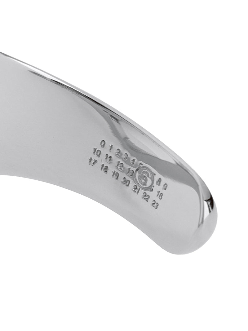 MM6 Maison Margiela Silver Brass Bracelet - Avant-Garde Elegance