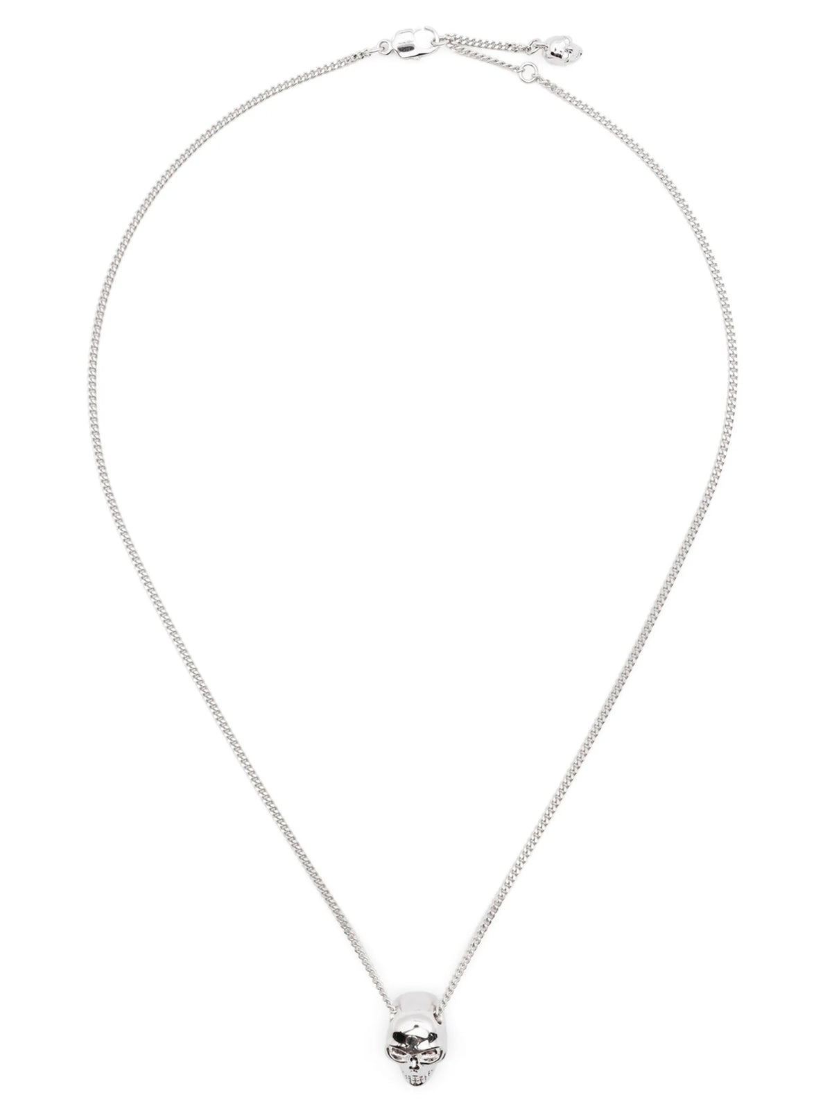 Alexander McQueen Silver Brass Skull Necklace