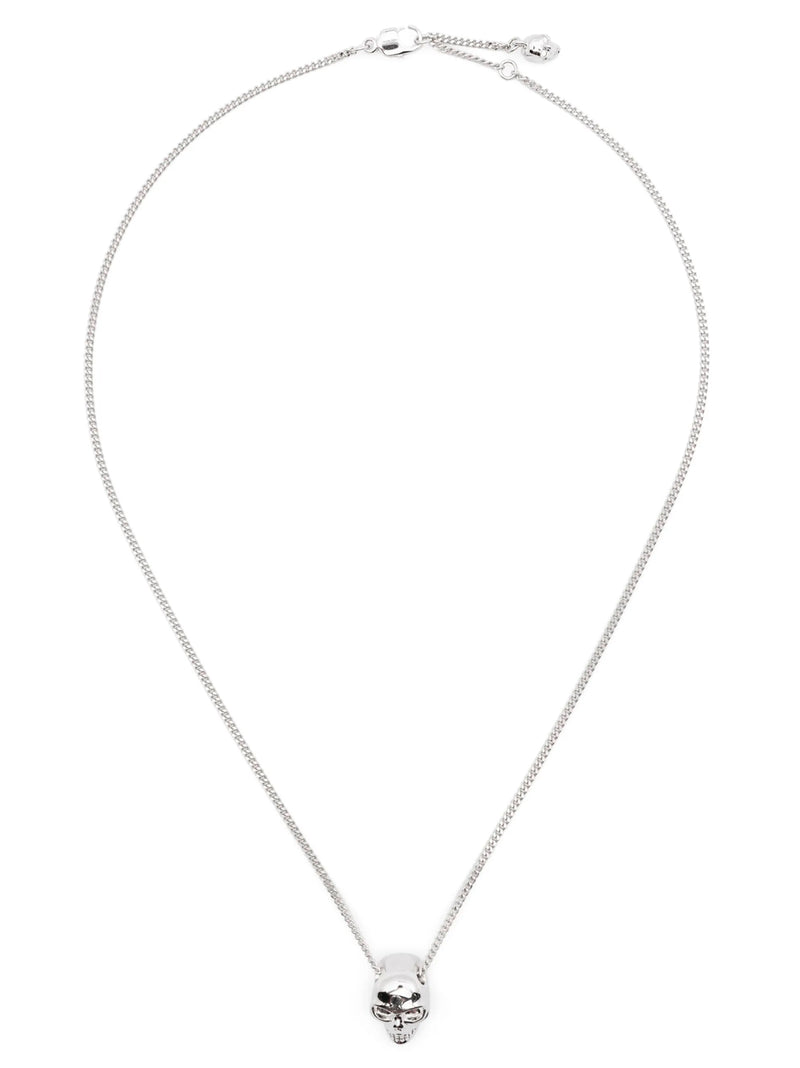 Alexander McQueen Silver Brass Skull Necklace