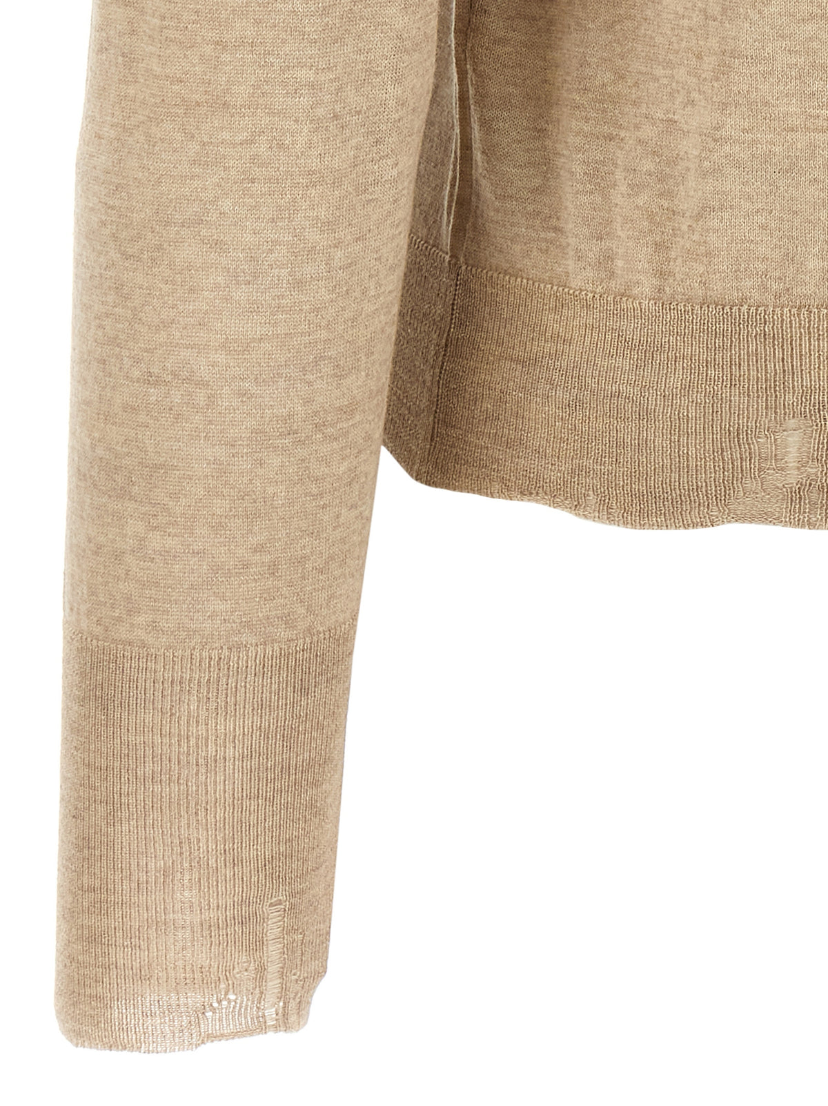Cardigan Golden Goose en Laine Vierge Beige