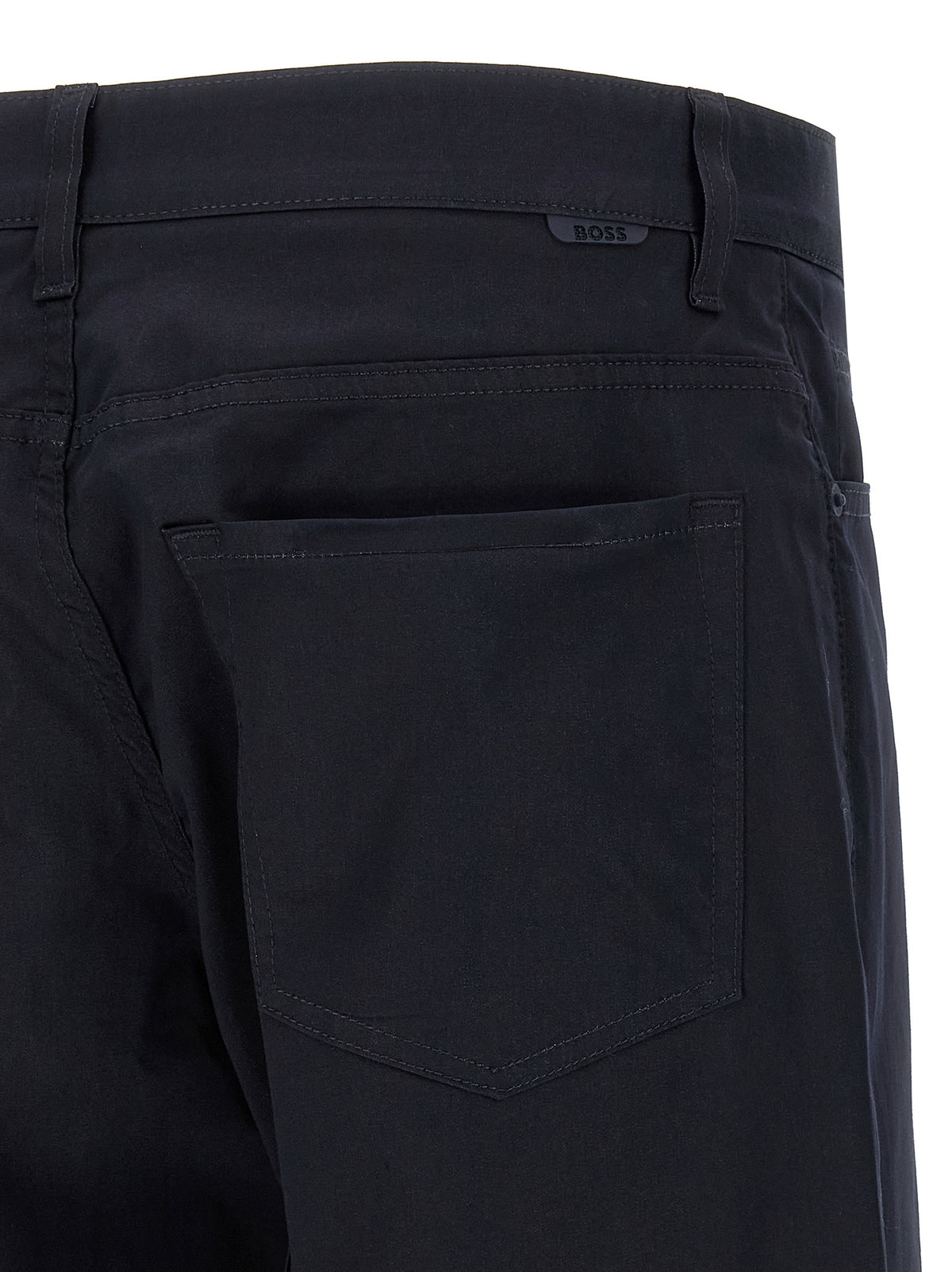 Pantalon décontracté en coton bleu Hugo Boss