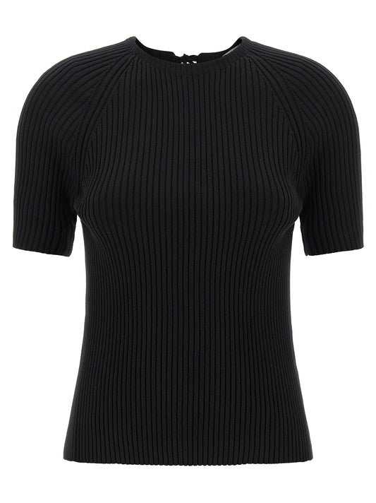 Cardigan noir en coton Tory Burch