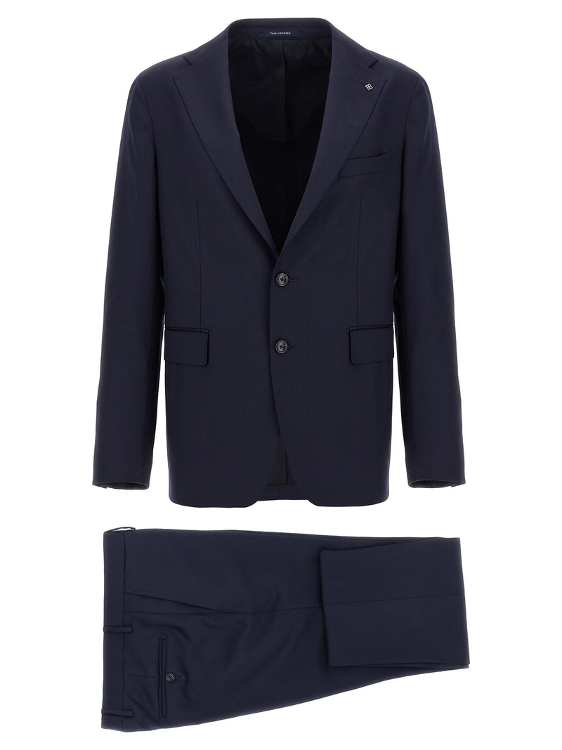 Costume deux pièces en laine vierge bleu Tagliatore
