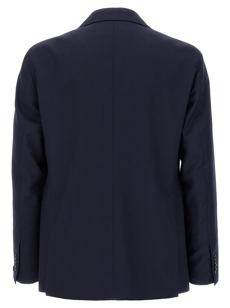 Costume deux pièces en laine vierge bleu Tagliatore