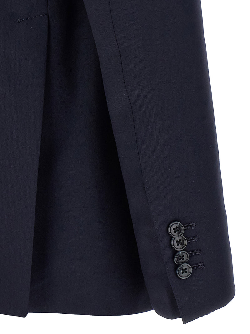 Costume deux pièces en laine vierge bleu Tagliatore