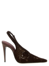 Escarpins à talons hauts Magda Butrym en coton marron