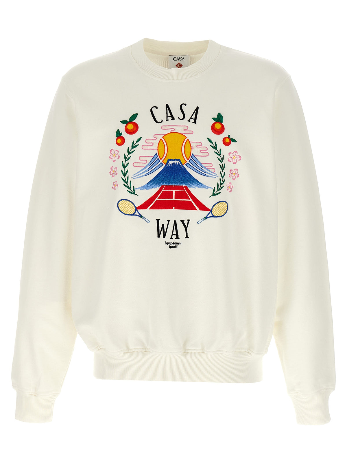 Casablanca White Cotton Sweatshirt
