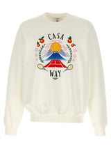 Casablanca White Cotton Sweatshirt