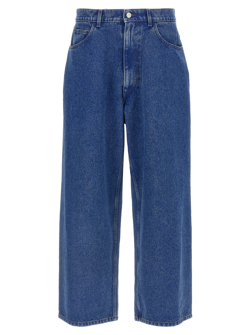 Marni Blue Cotton Denim Jeans - Chic Wide Leg Style