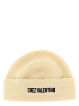 Valentino Garavani Beige Cotton Beanie