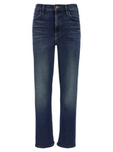 Jean évasé Mother en coton bleu